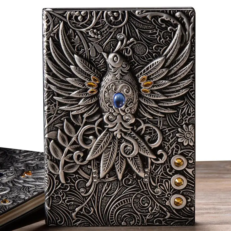 

Phoenix Embossed Journal Retro Lined Writing Notebooks With Bookmark Personal Travel Diary Drawing Notebooks Gift For Women Men