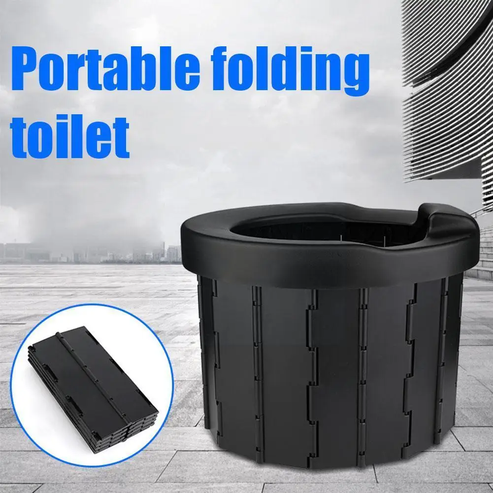 

Portable Toilet Outdoor Travel Folding Toilet Folded Can Potty Adult Trash Supplies Toilet Commode Foldable Children T0i1