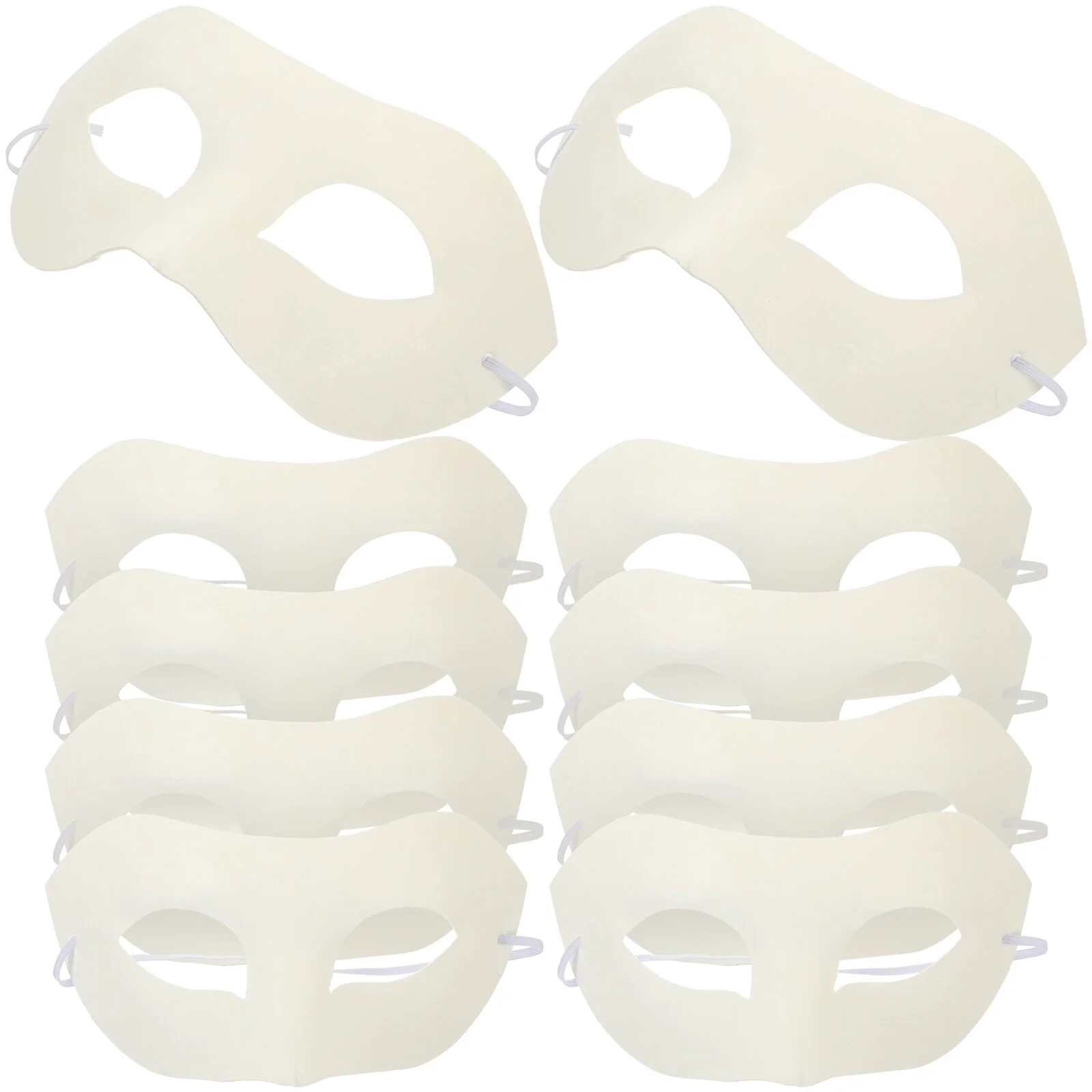

10 Pcs Party Supplies Adult Giftss Adults Masks Manual Masquerade Paper DIY Cosplay Hand Painting Miss Blank Women