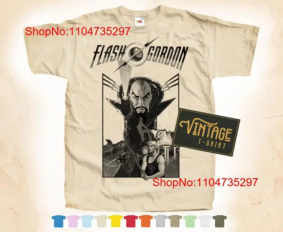 Фото ФУТБОЛКА FLASH GORDON ver 1, черный принт, винтажный постер, 12 цветов, S 5XL, винтажная стираная дышащая дизайнерская одежда, стильная №1