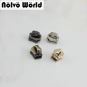 Металлические зубцы на молнии, 100 шт., 5 #, с металлической головкой, с передвижной молнией, для мешков, одежды, ткани NO.5, нейлоновые зубцы на молнии