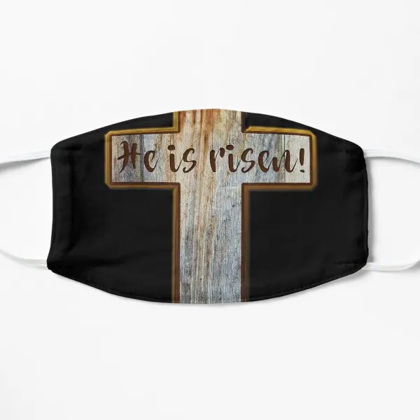 

He Is Risen Easter Cross T Shirt Flat Printing Face Mask Cute Unisex Cotton Sport Accessories Washable Beauty Cartoon Breath