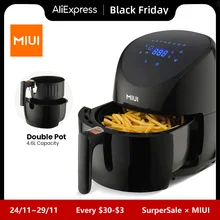 MIUI 4.6L Electric Air Fryer Oven MI-CYCLONE 360°Baking LED Touchscreen Deep Fryer without Oil Top Configurations Flagship