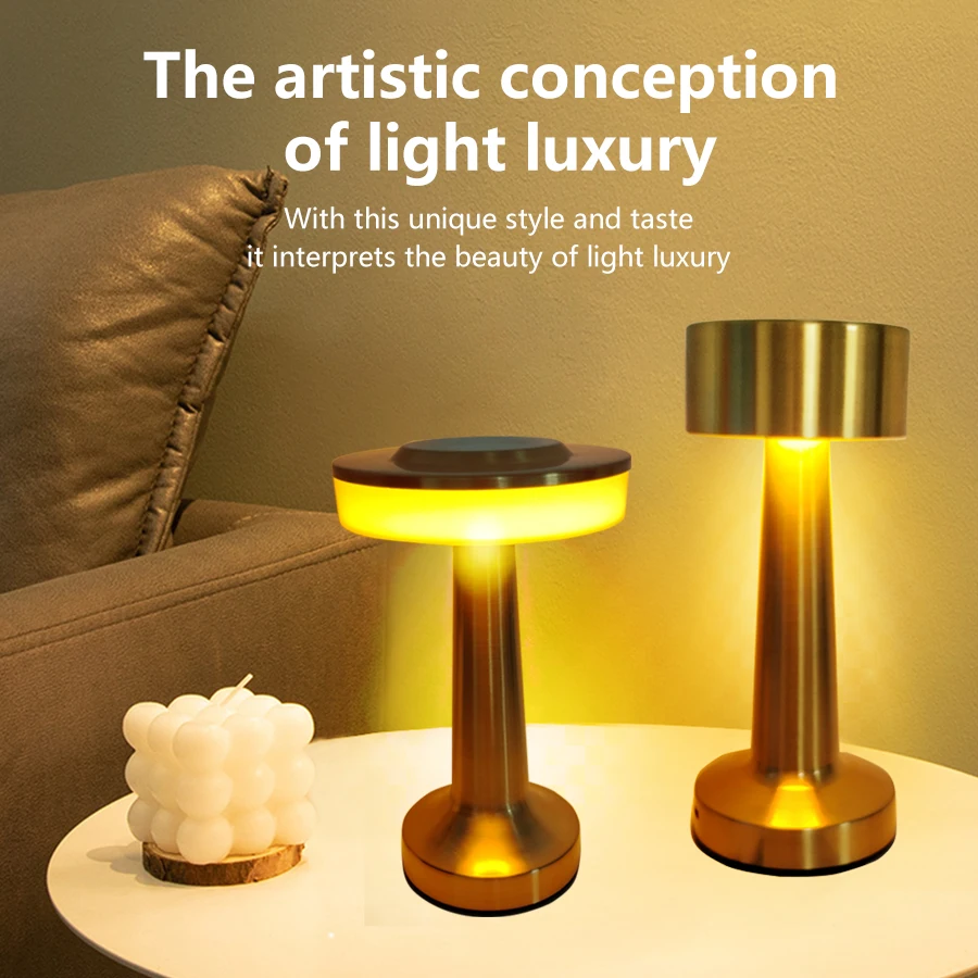 Винтажная Металлическая Светодиодная Настольная Лампа Премиум-класса Простая