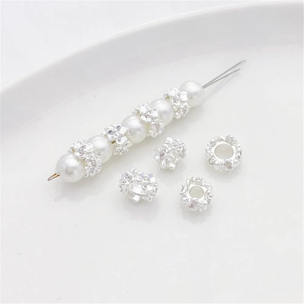 925 Толстая Серебряная инкрустированная циркониевая гирлянда разделительные