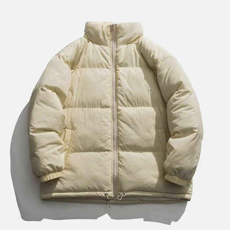 Winter New Men's Padded Jacket Candy Color Couple Loose Stand Collar Thickened Warm Padded Jacket