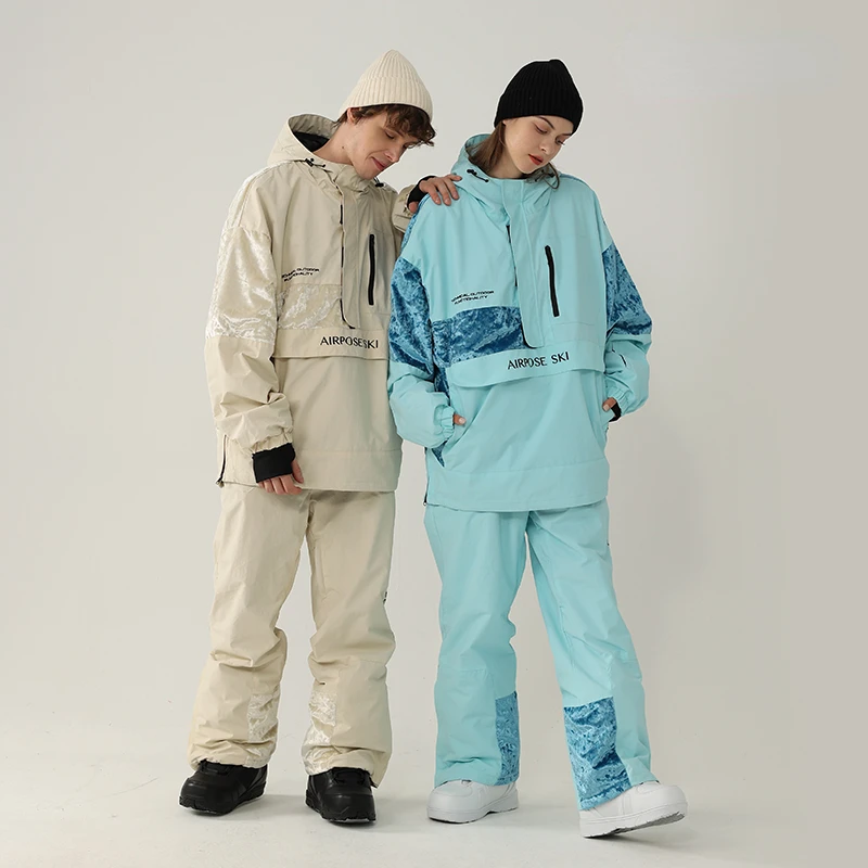 

Ski Suit Women Men Outdoor Sports Wear Set Snowboarding Fashion Professional Warm Snowboarding Loose Clothes and Pants Set