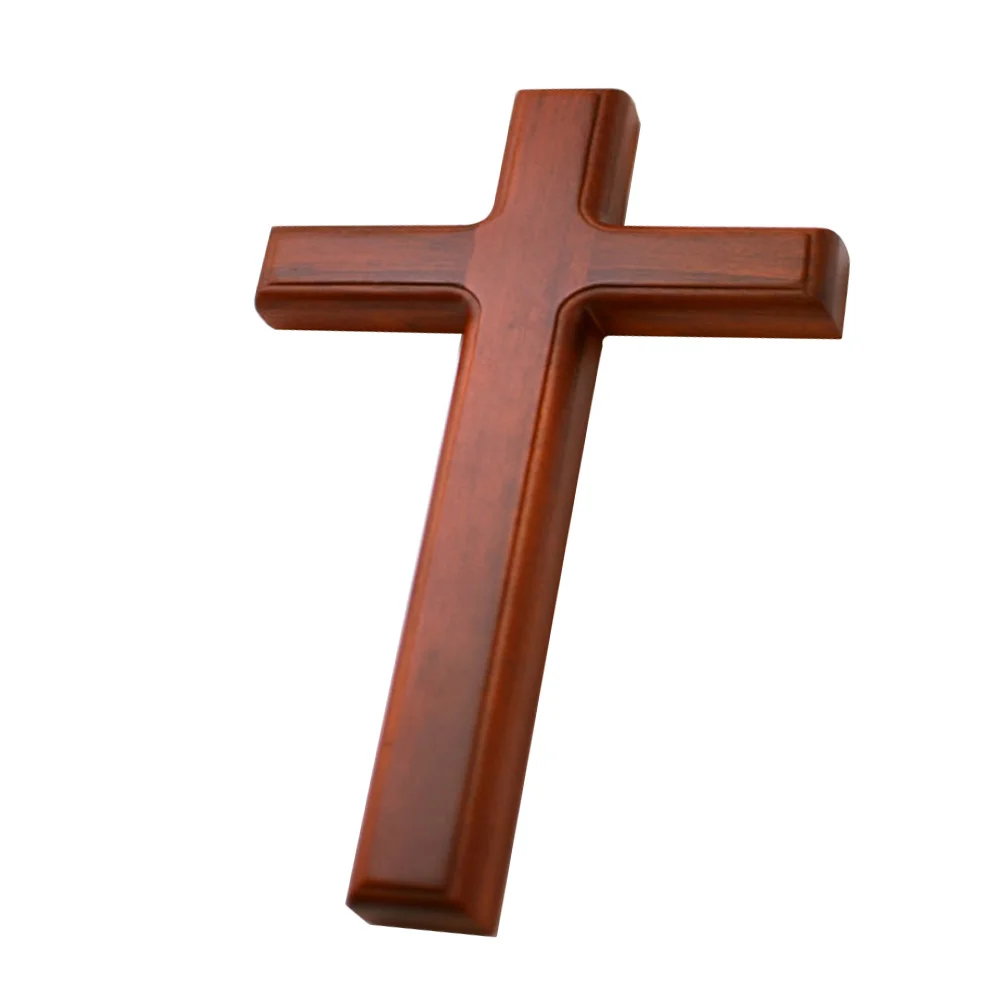 

Cross Wooden Wallwood Jesus Crafts Decor Crucifix Christian Gift Crosses Table Small Hanging Rustic Gravesite Decorations