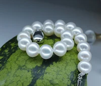 charming 7 59 10mm natural south sea genuine white round pearl bracelet for woman free shipping women jewelry charm bracelet