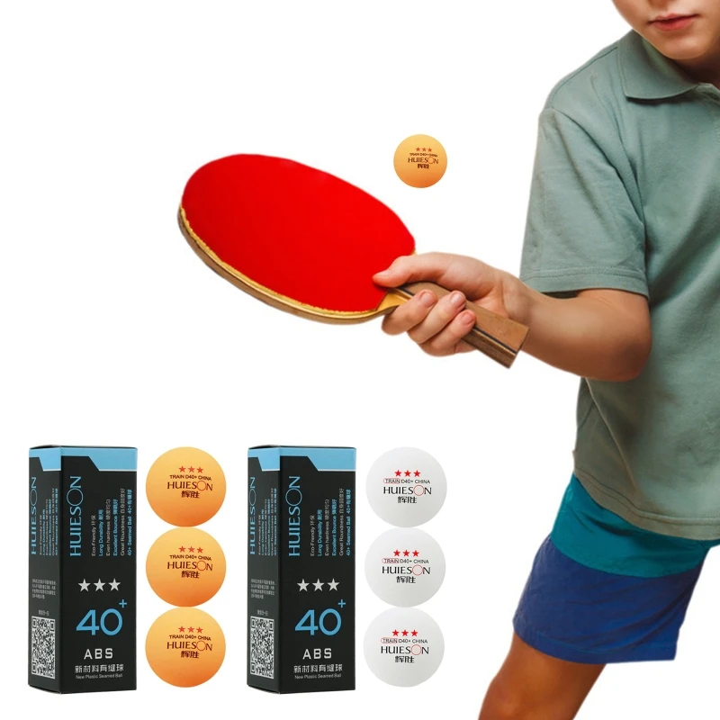 

Sports Table Tennis Balls White/Orange Table Tennis Balls Official 40mm Size + Three Star Professional Balls 3 Packs