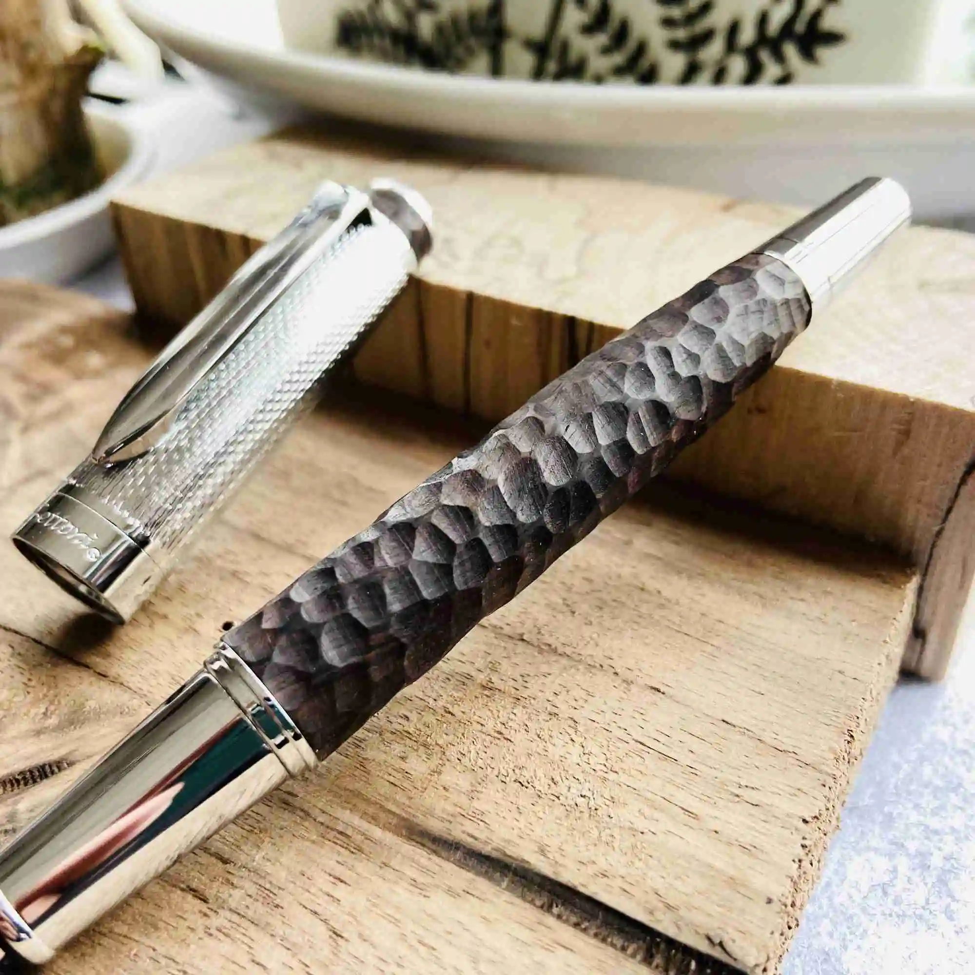 Kup Hebanowa Imitacja Młotka-ręcznie Robione Pióro Wieczne Z Litego Drewna