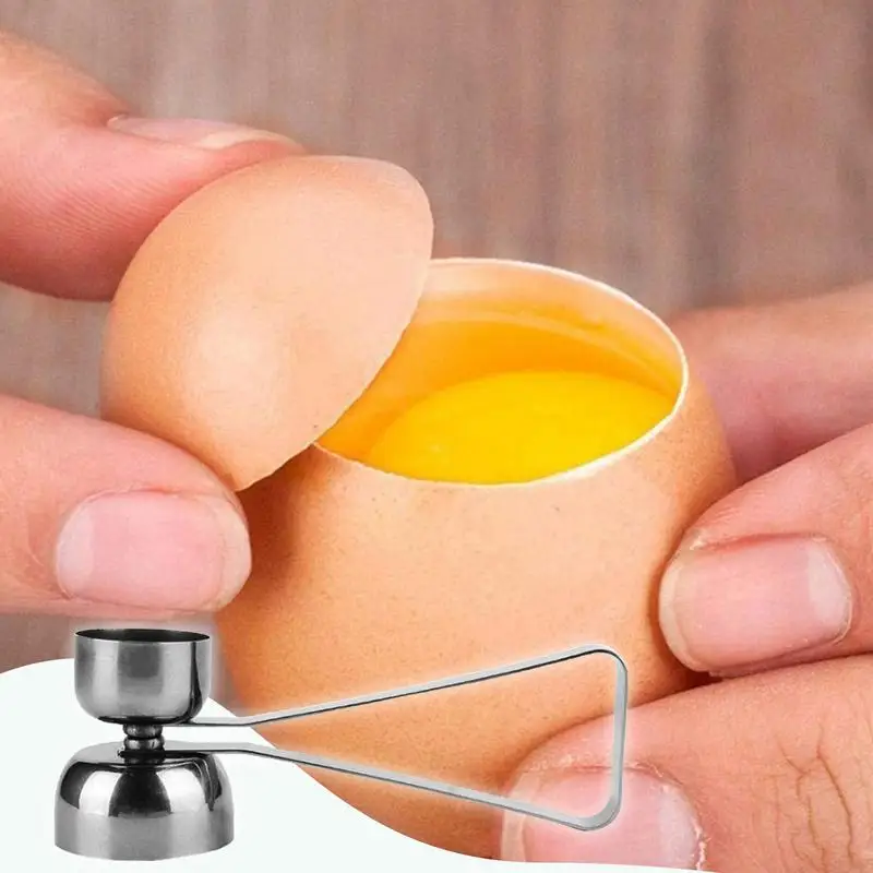

Stainless Steel Egg Opener Eggshell Cutter Household Single And Double Head Egg Opener Practical Kitchen Eggshell Separator