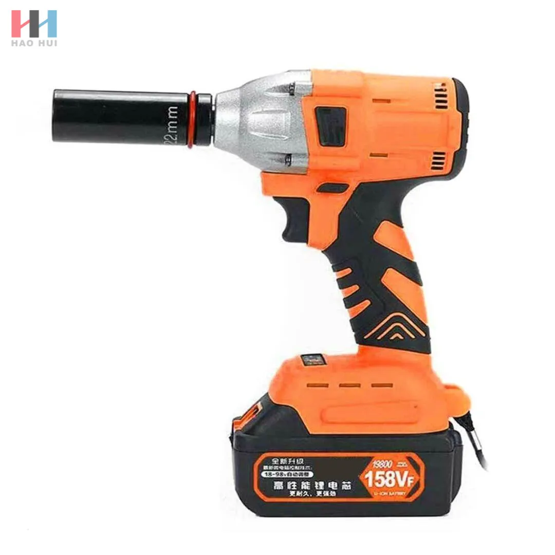 

T002 128V Cordless Impact Wrench 1/2" Driver Ratchet Gun Li-ion Battery LED 12800mah With toolbox Battery and charger