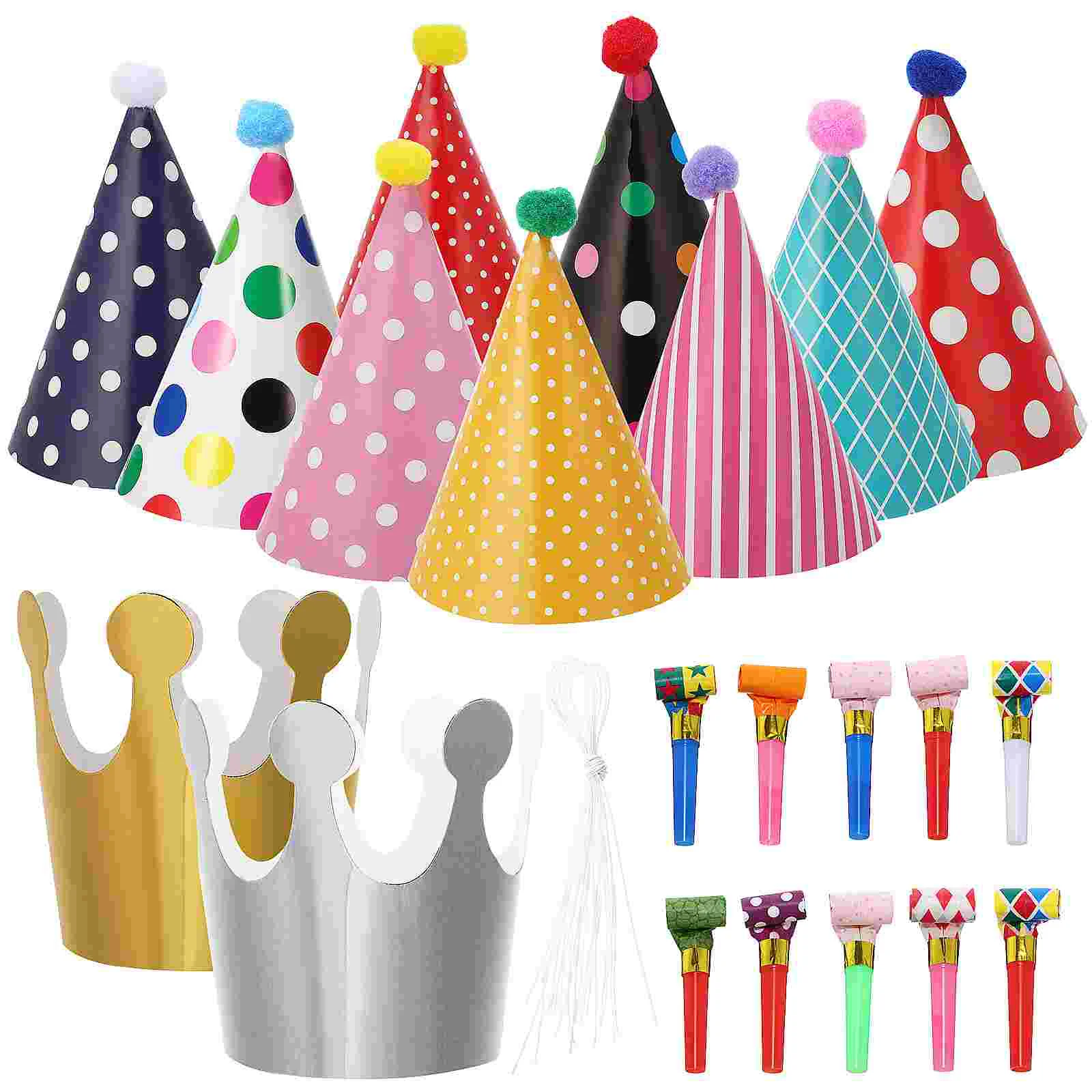 

Birthday Party Decoration Supplies Hat Colorful Decorations Paper Crown Hats Cone Fiesta Baby