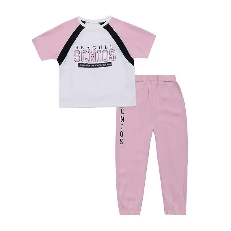

Summer Fashion Children Clothing 2022 Girls Clothes Sets Outfits Kids Baby Short Sweatshirt + Pants Suits 3 5 6 7 8 10 12 Years