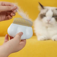 pet dog cat combs hair remover brush pet grooming tools dog massage comb brush cute handle remove loose hairs pet cat supplies