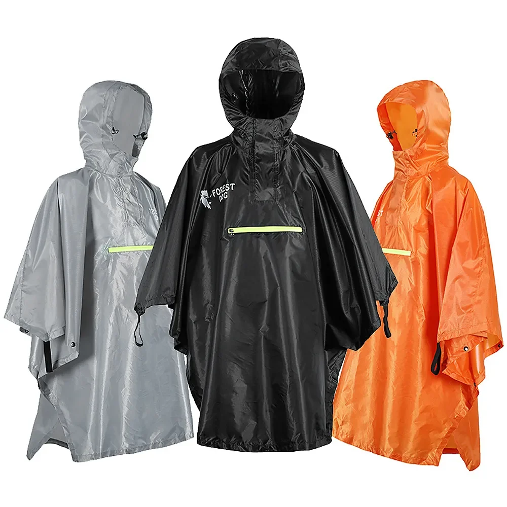 

Men Women Raincoat Waterproof Rainwear Rain Cover Rain Coat Hood Cycling with Reflector Rainproof Poncho with Reflective Strip