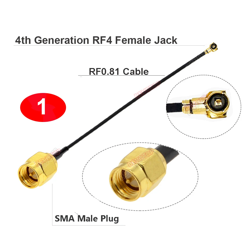 

1 шт./лот 4-го поколения RF4 «мама» к RP-SMA/SMA «папа» WIFI антенна косичка перемычка RF0.81 RG0.81 удлинительный радиочастотный кабель