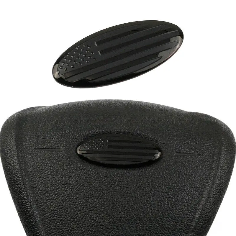 

Рулевое колесо с американским флагом США, овальная крышка, эмблема, значок для Mondeo Focus F150 F250 F350 Edge, аксессуары