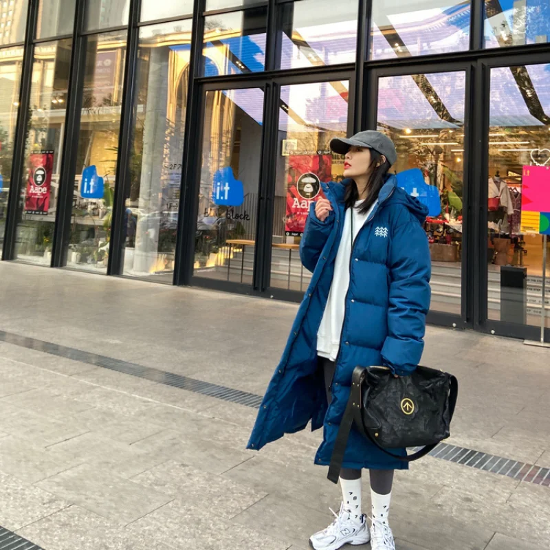 New Oversize Parkas Winter Jackets for Women Long Hooded Cotton Padded Jacket Warm Bread Coat Embroider Fashion Free Shipping