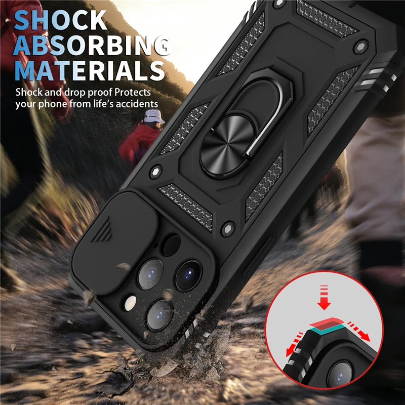 Case For iPhone 14 13 12 11 Pro Max X Max 14Plus Case Heavy Duty with Camera 360 Degree Rotate Kickstand Sturdy Shockproof Cover images - 6