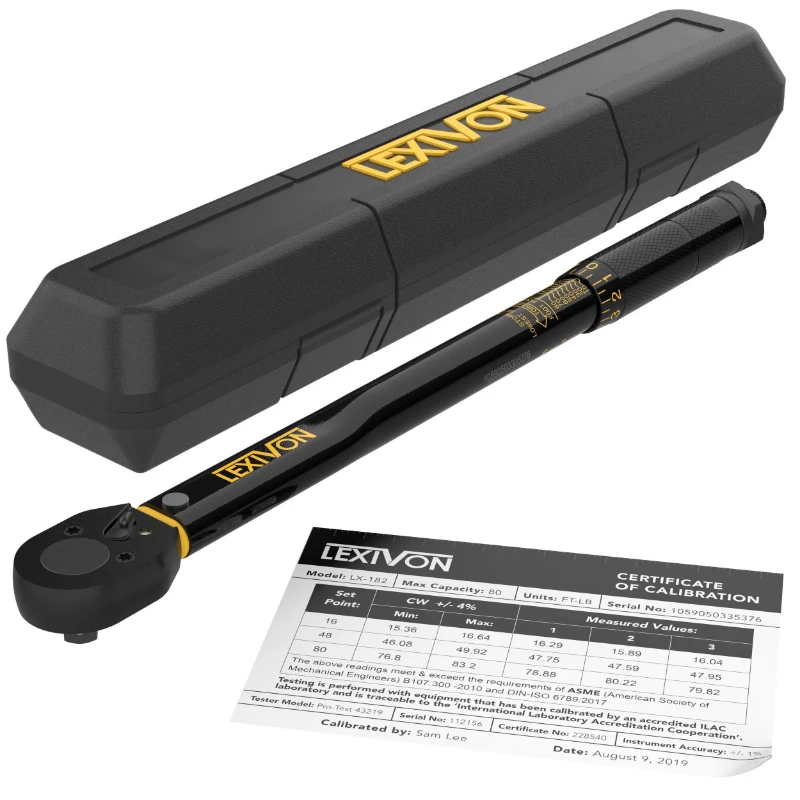 

3/8-Inch Drive Click Torque Wrench 10-80 Ft-Lb/13.6-108.5 Nm (LX-182)