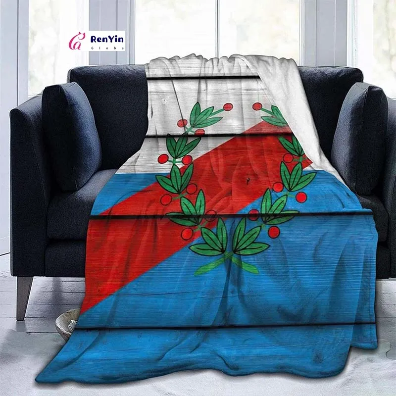 

Flag of La Rioja Pprovince Throw Blanket Comfy Premium Flannel Blanket Comfortable Thermal throw blanket for sofa