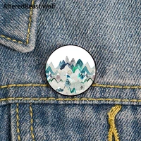 call of the mountains in evergreen pin custom funny brooches shirt lapel bag cute badge cute jewelry gift for lover girl friends