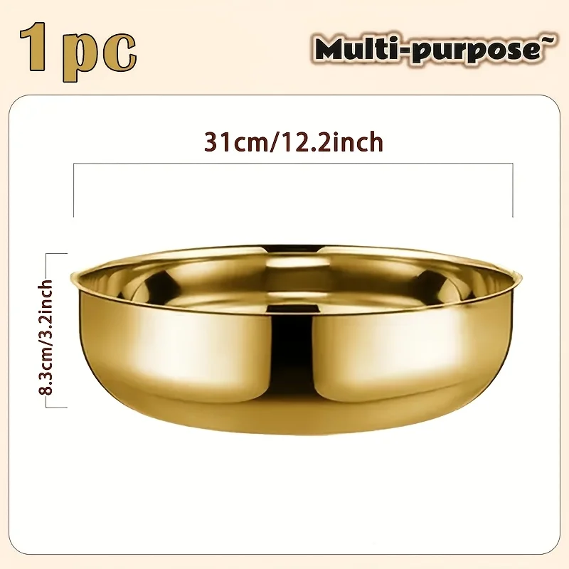 

Чаша большой емкости из нержавеющей стали, подходит для смешивания теста, чистки овощей, перемешивания салатов, легко чистится