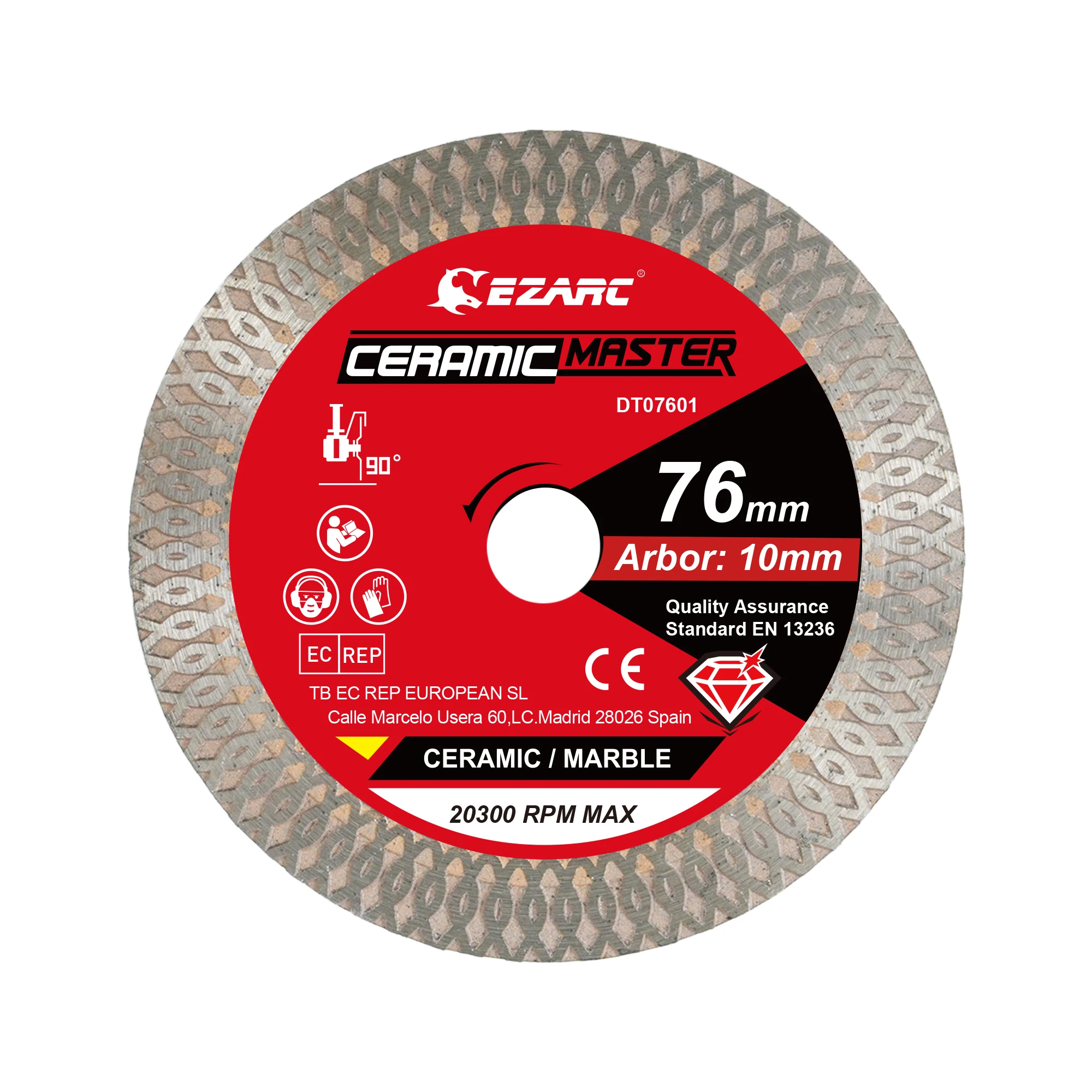 

Алмазный пильный диск EZARC 76 мм для резки камня