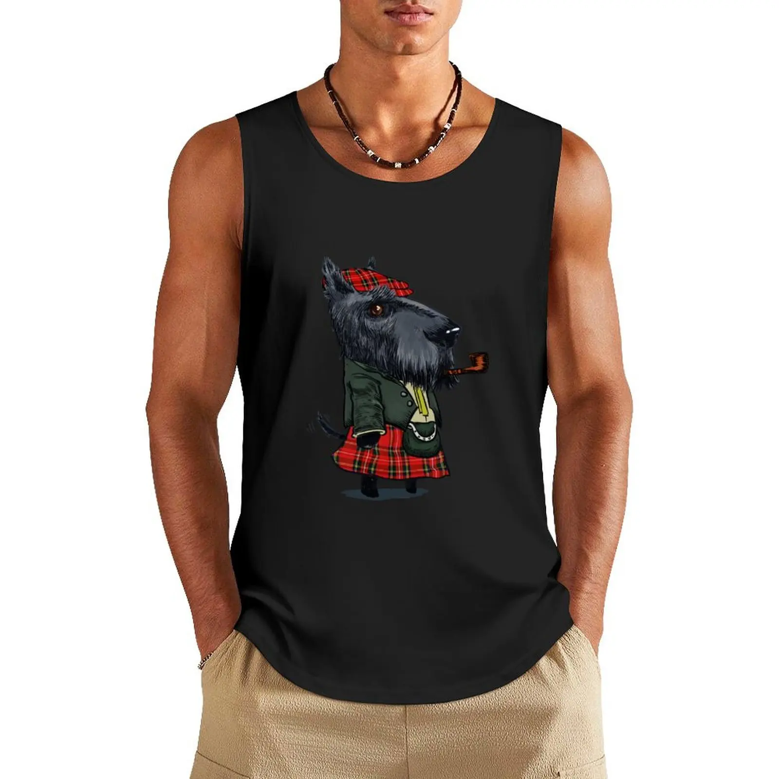 Шотландский терьер в футболку Kilt Tank Top для мужчин Muscle fit