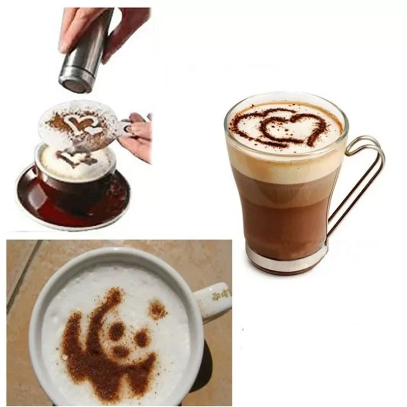 

2023NEW Kitchen Accessories 16pc Fancy Coffee Printing Template Kitchen Tools Kitchenware Coffee Spray Template Kitchen Gadgets