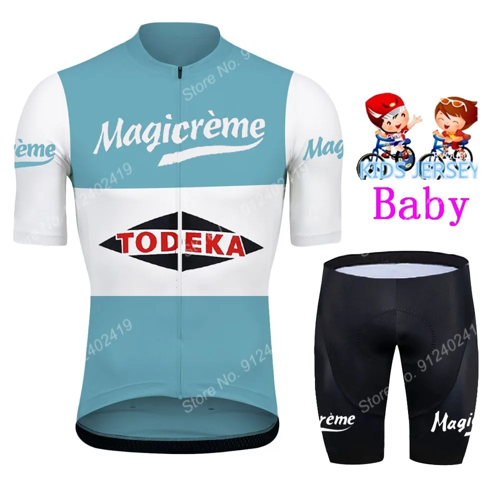

Kids Magicreme 2021 Cycling Jersey Set Boy Girls 1972 Belgian Cycling Clothing Children Bike Shirts Suit Maillot Ciclismo Ropa