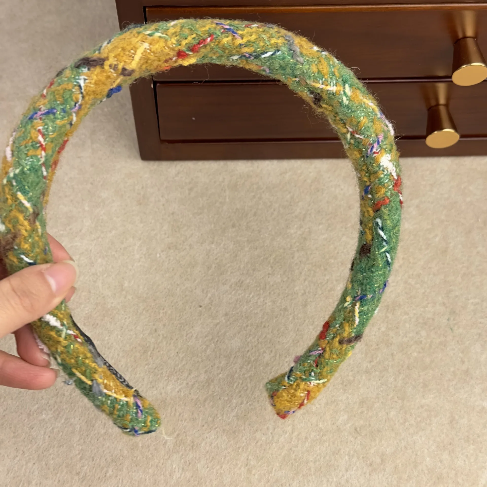 Богемные цветные женские повязки на голову с подкладкой из шерсти