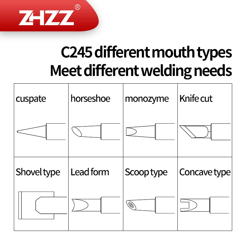 Сменные паяльные жала C245 C245-001122710768799938 Сварочное сопло, совместимое с инструментами для паяльной станции JBC T245 (art.: 3920ca658185c) - 3920ca658185c