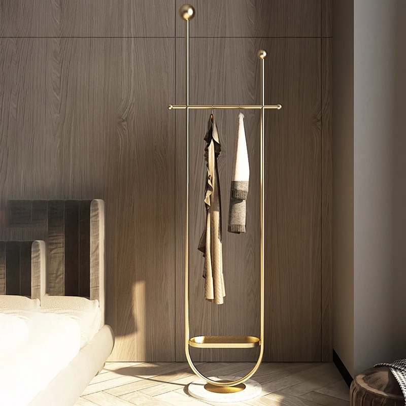 

Garment Boutique Clothes Rack Balcony Floor Bedroom Aesthetic Clothes Hanger Minimalist Vintage Arara De Roupa Home Eccessories