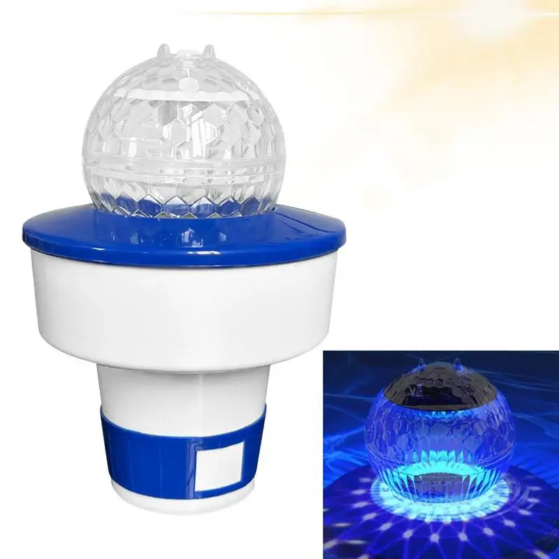 

Плавающий дозатор хлора для бассейна, Солнечная лампа для плавания, для очистки и очистки воды