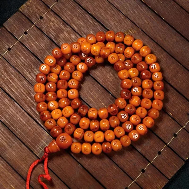 Тибетский бык квадратный тип маслянистый 108 шт. кубические бусины сито браслет из
