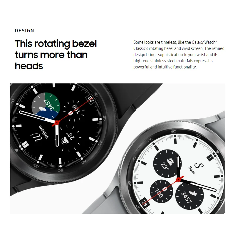 Смарт-часы Samsung Watch 4 Classic 46 мм R890 GPS AMOLED дисплей 16 Гб ROM фитнес-трекер NFC датчик
