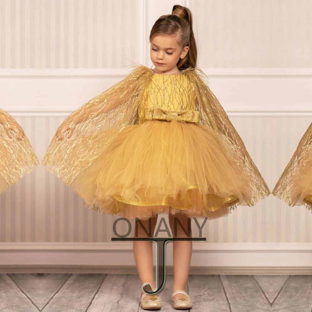 

JONANY Fashion Flower Girl Dress Bow Lace Unique Luxury Made To Order Birthday Pageant Communion Robe De Demoiselle Baby Party