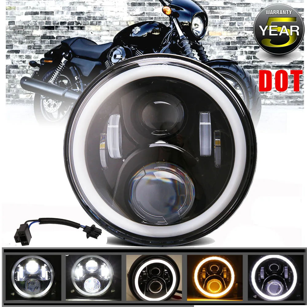 

Motorcycle 7 inch LED Headlight for Harley Touring Ultra Classic Electra Street Glide Road King Honda Yamaha Motobike Headlamp