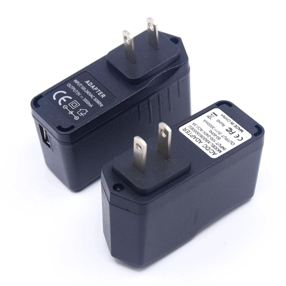 

100~240V AC DC Adapter US Plug USB Charger 5V 3A 5 Volt 2A Converter Power Supply For Raspberry Pi