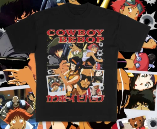 

Cowboy Bebop Spike T shirt all size Anime T shirt Cool black T shirt all size