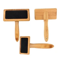 dog cat comb bamboo wood pet hair brush brush long needle open knot brush for dog hair remover massage pet beauty grooming tools