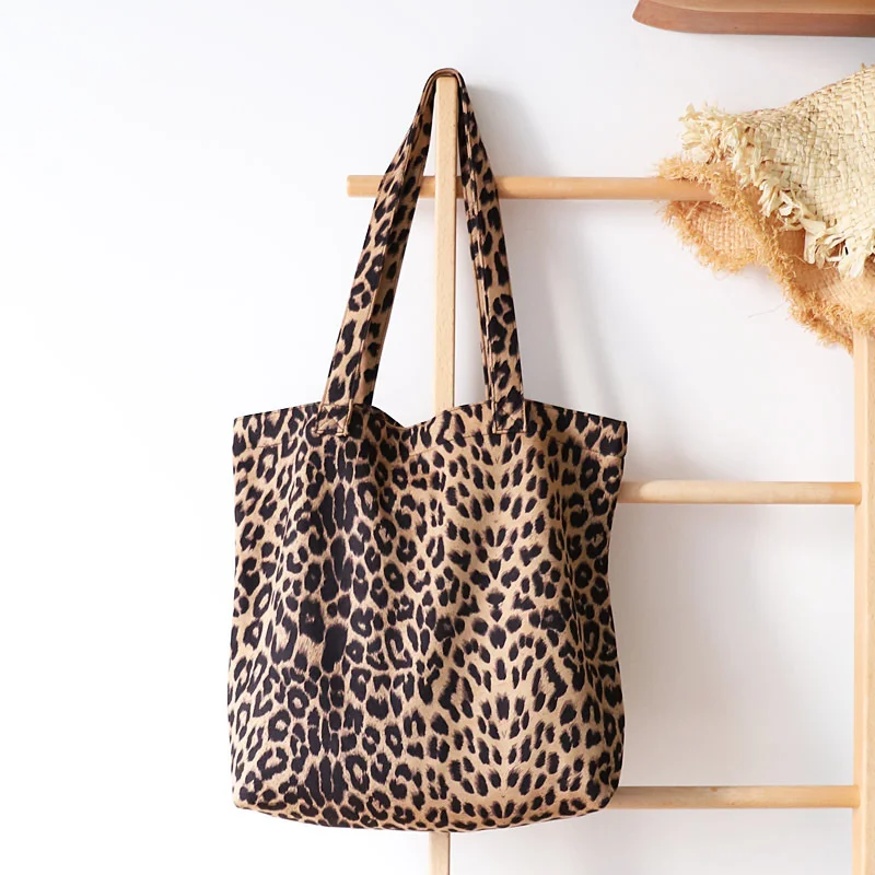

Женская сумка, дамские вместительные сумки на плечо, леопардовые сумки-тоуты, дизайнерская модная универсальная Холщовая Сумка с короткими ручками для девушек, новинка 2021