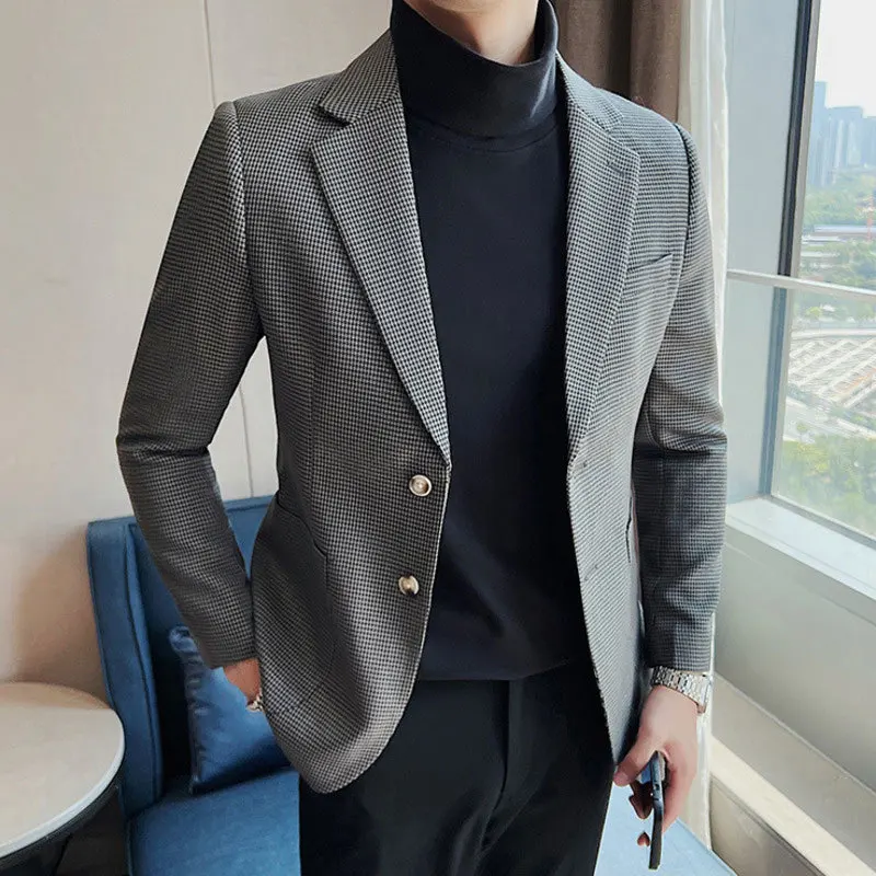 Новинка Осень-зима 2023 маленький клетчатый Блейзер Qianniao универсальный облегающий