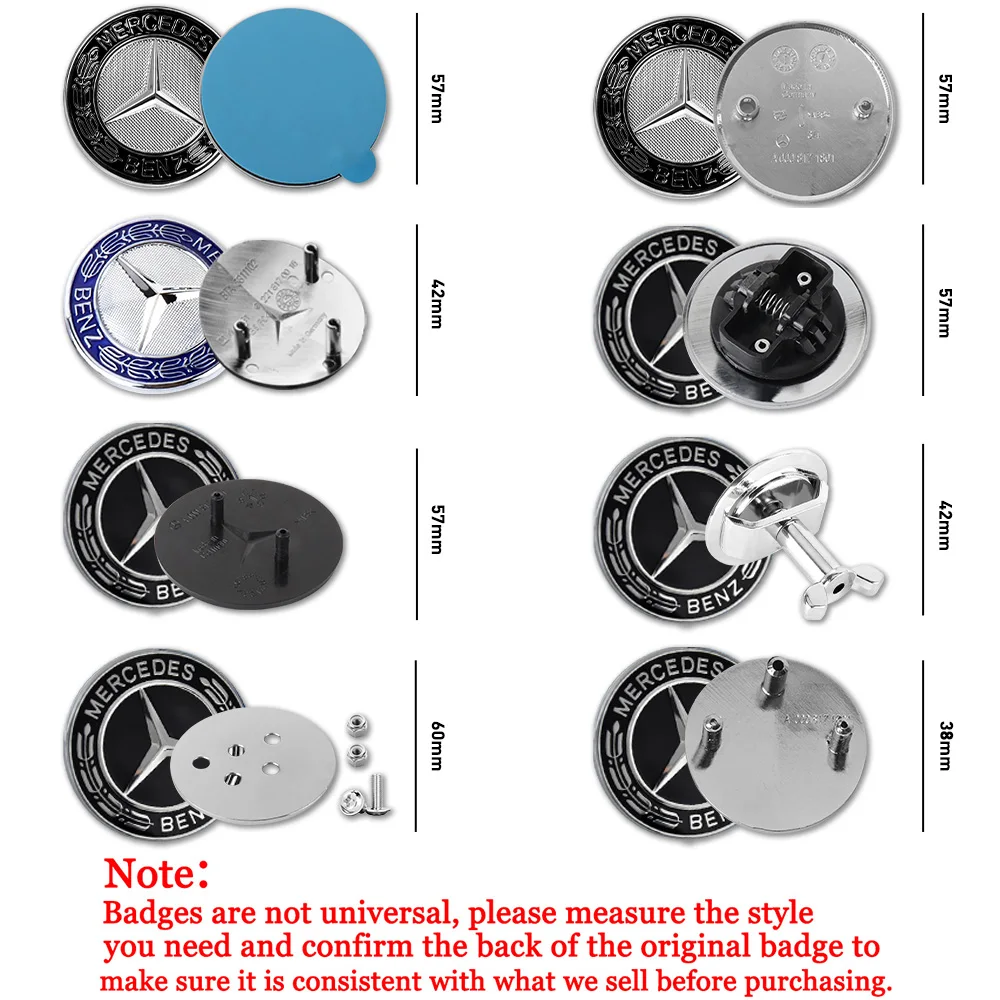 57 мм ABS автомобильная передняя эмблема наклейка авто украшение для Mercedes Benz AMG GLK GLA