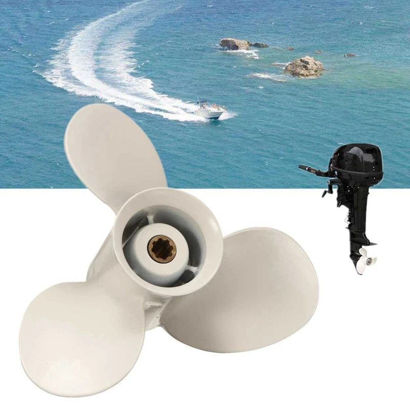 2X для Yamaha 9 9-15HP 63V-45945-10-EL 9-1/4X9 подвесной Пропеллер из алюминиевого сплава 8 шлицевых