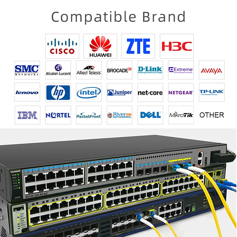 ONTi Gigabit SFP Module SM LC WDM 1.25G Bidi Single Mode Fiber Optical Transceiver Compatible with Cisco Switch images - 6