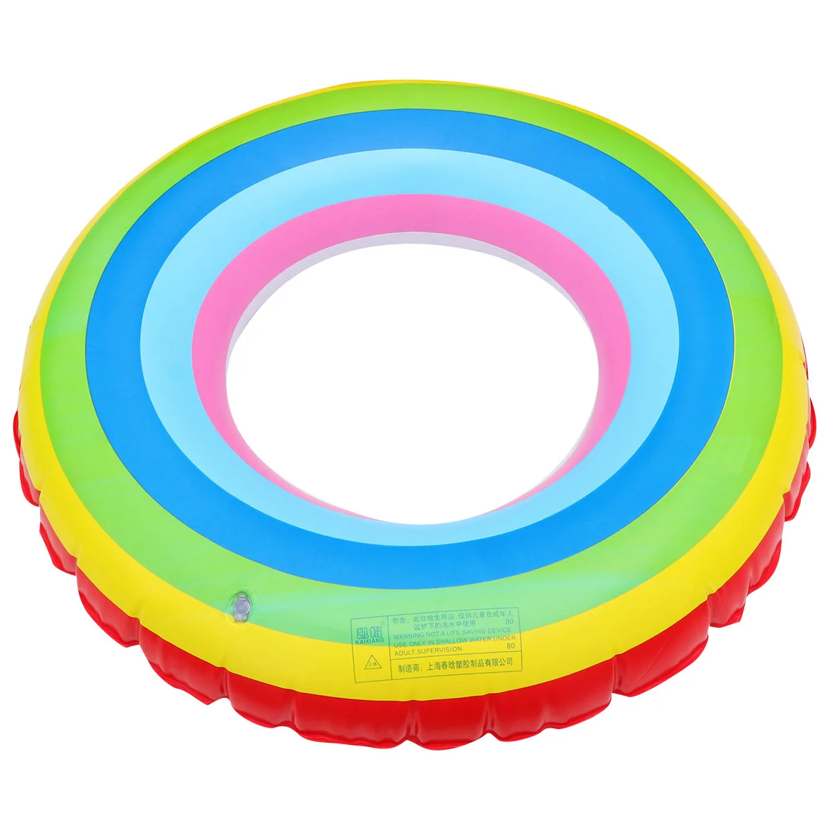 

80cm Thicken Swim Ring Double Layers Inflated Swim Ring Water Floating Ring Colorful